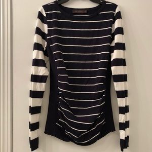 The Limited Women’s Sz S Navy Striped Sweater